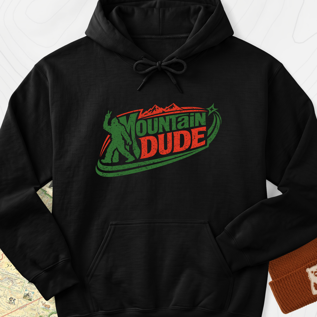 Mountain Dude Hoodie - Black