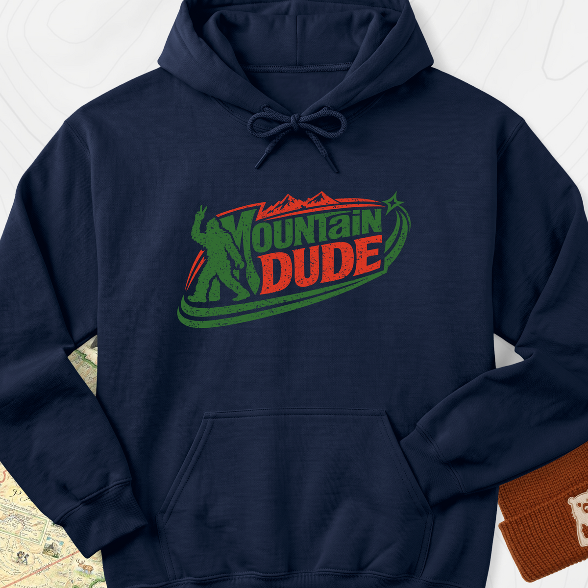 Mountain Dude Hoodie - Navy