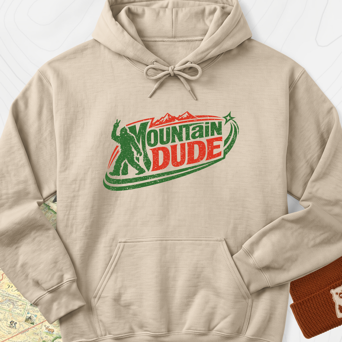 Mountain Dude Hoodie - Sand