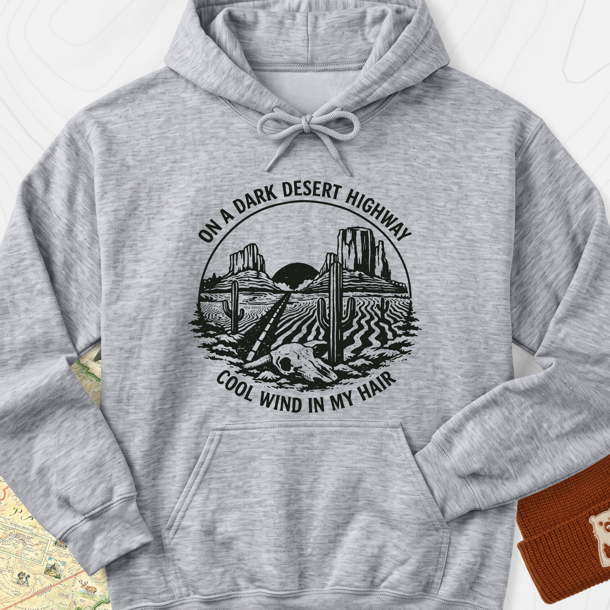 Dark Desert Highway Hoodie - Sport Grey
