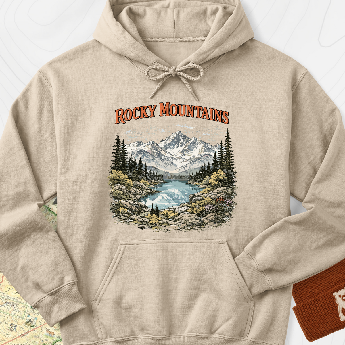 Rocky Mountain Escape Hoodie - Sand