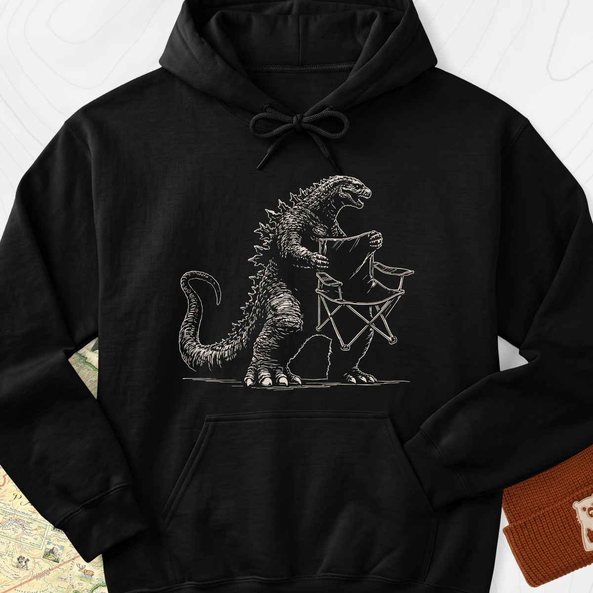 Camping Chair Thief Hoodie - Black