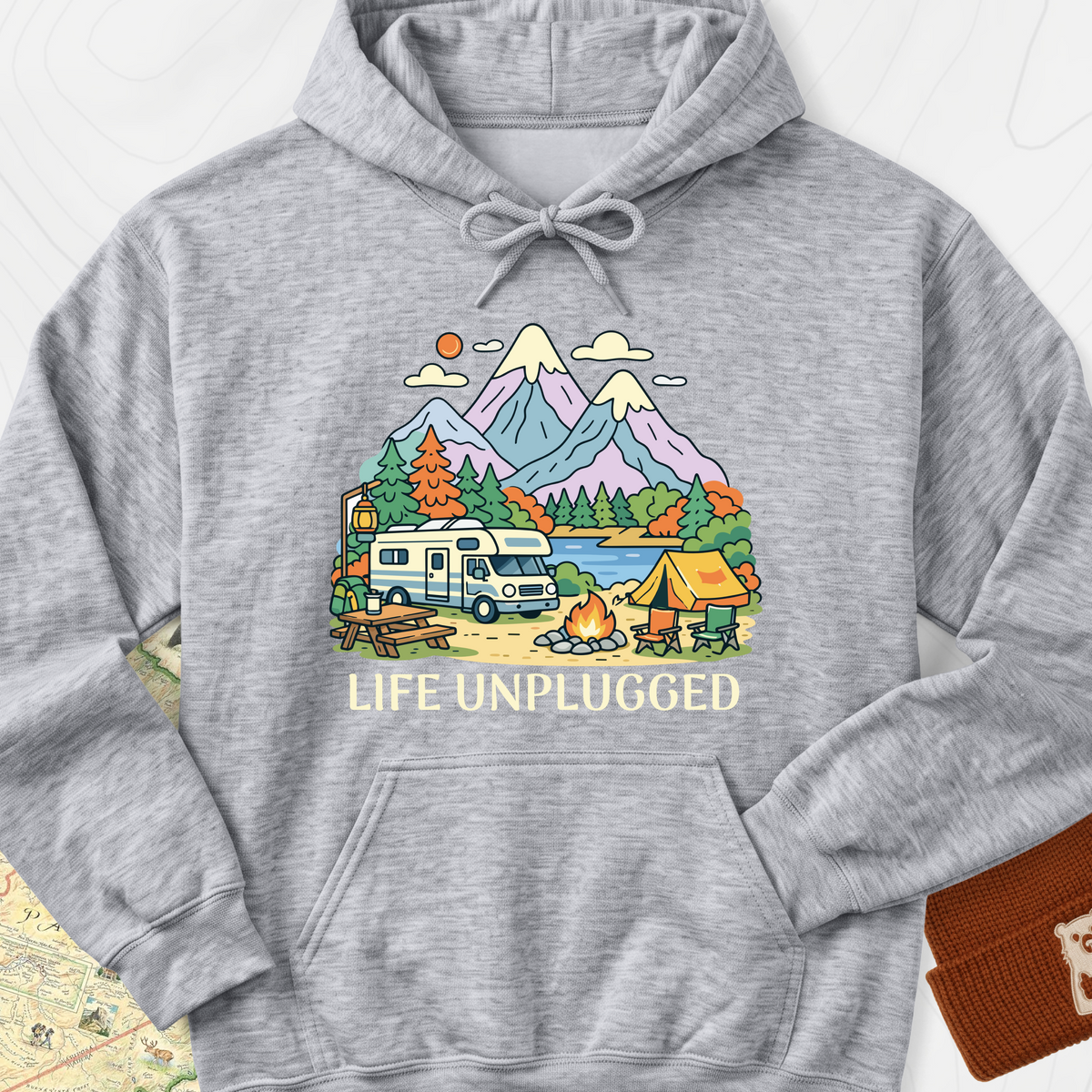 Life Unplugged Hoodie - Sport Grey