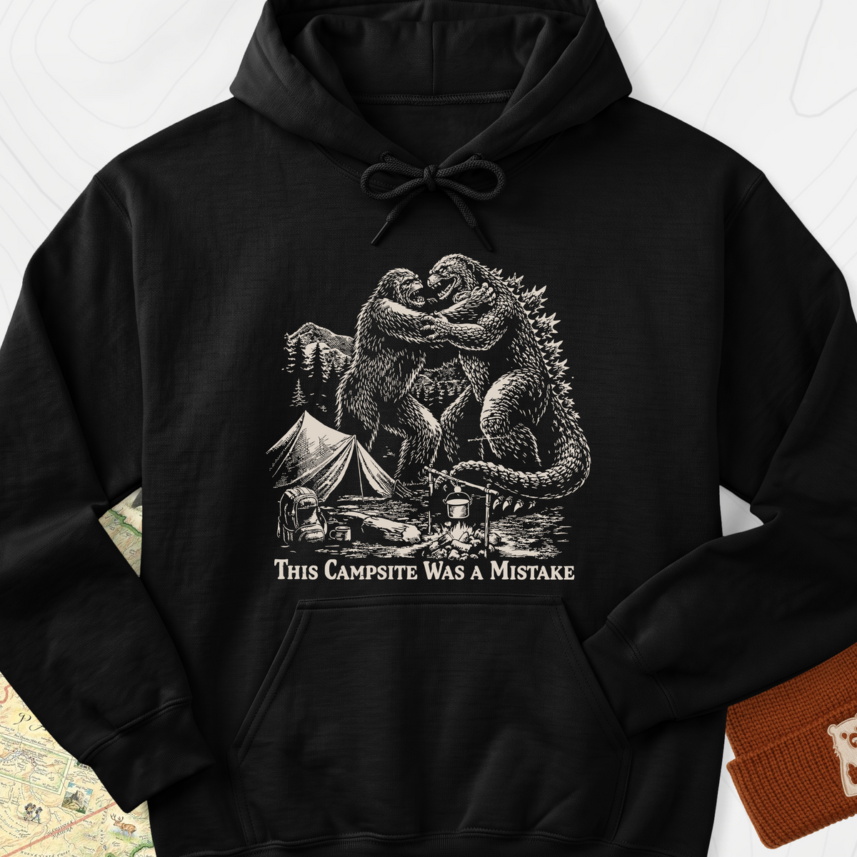 This Campsite Was a Mistake Hoodie - Black