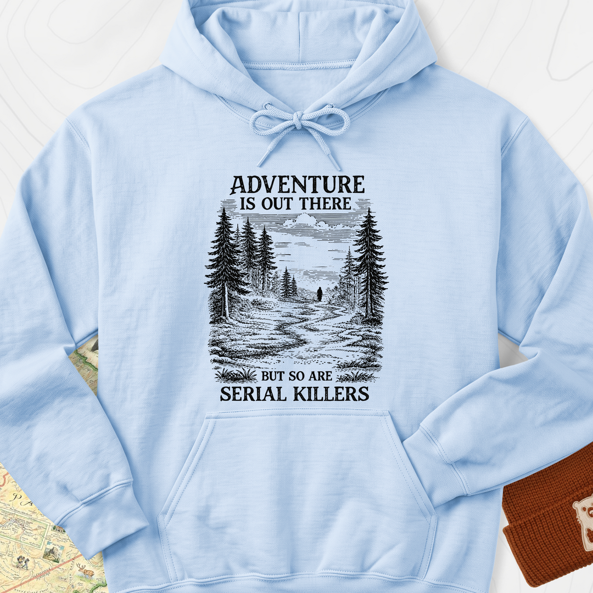 Adventure Is Out There Hoodie - Light Blue