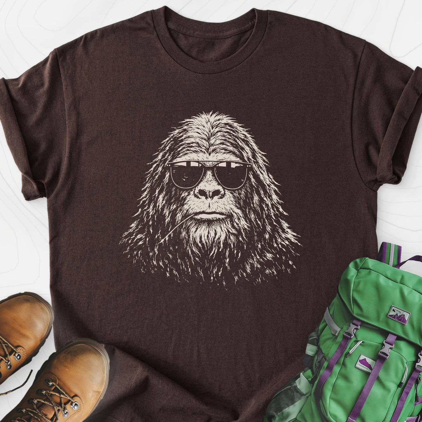 Incognito Dark Chocolate front print lightweight T-shirt