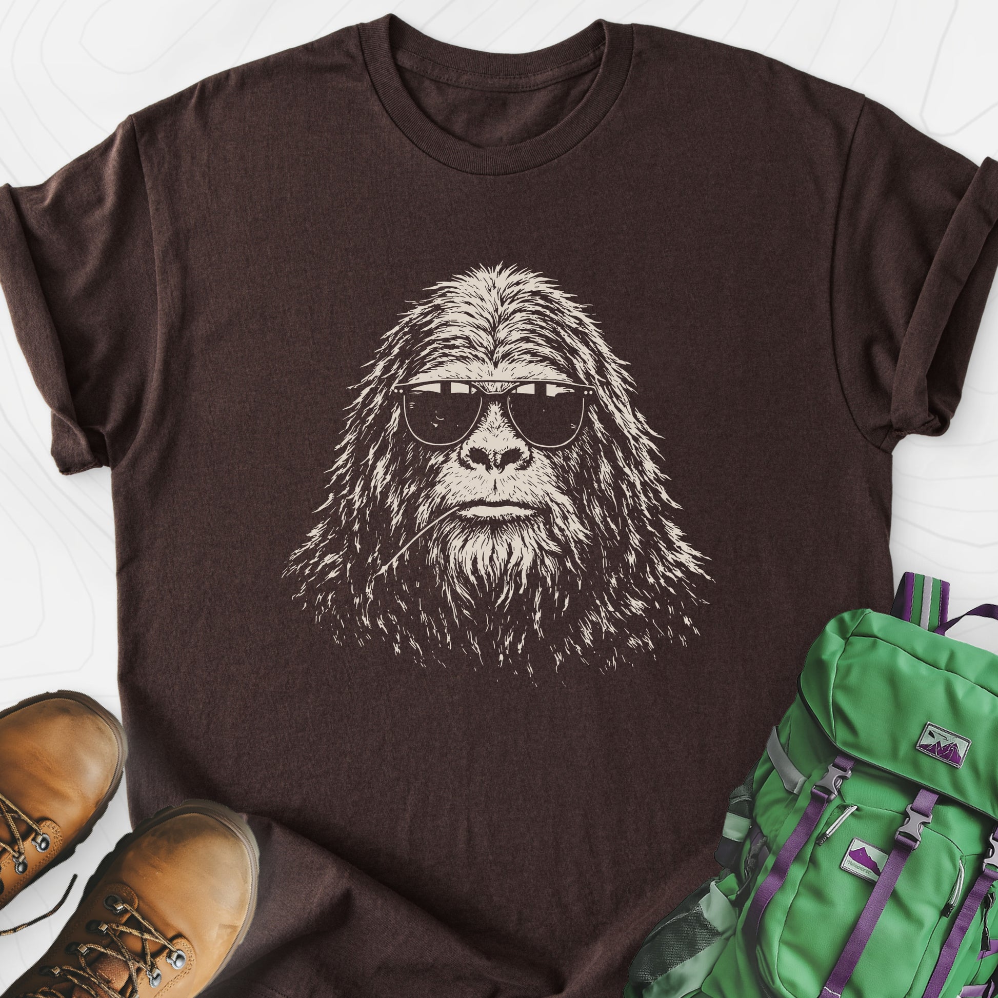 Incognito Dark Chocolate front print lightweight T-shirt