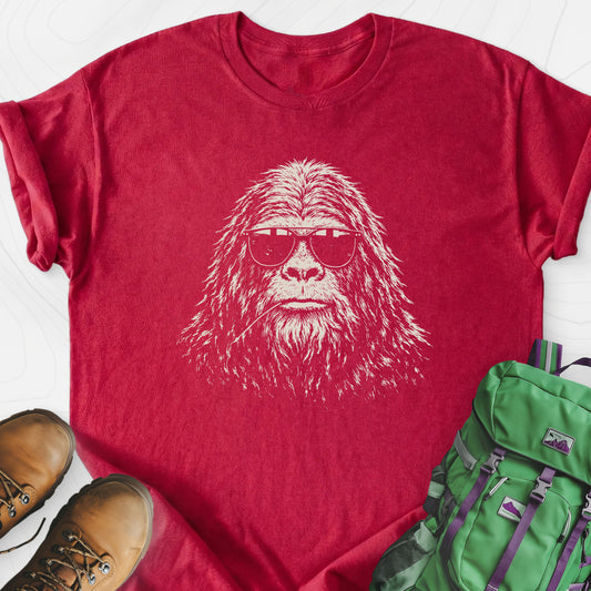 Incognito Heather Red front print lightweight T-shirt