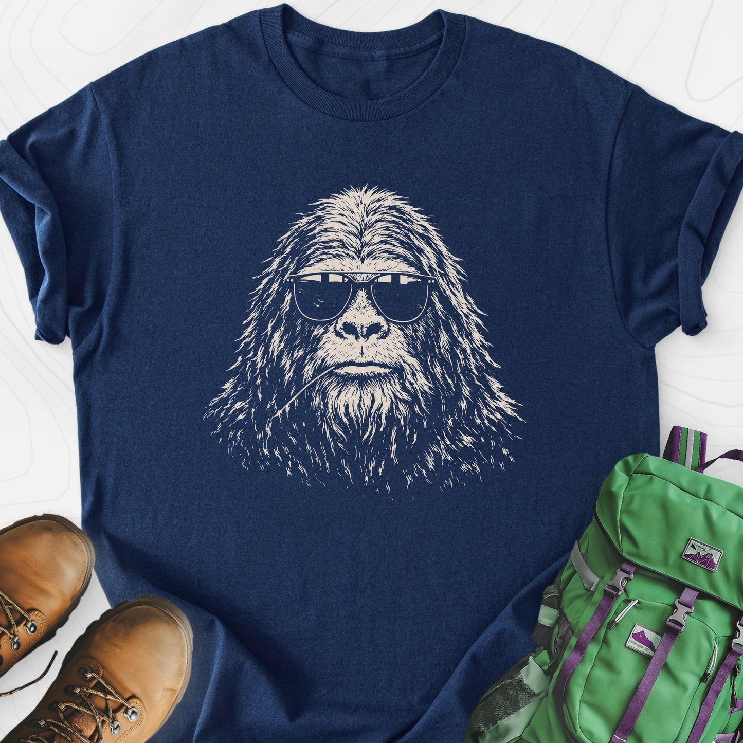 Incognito Navy front print lightweight T-shirt