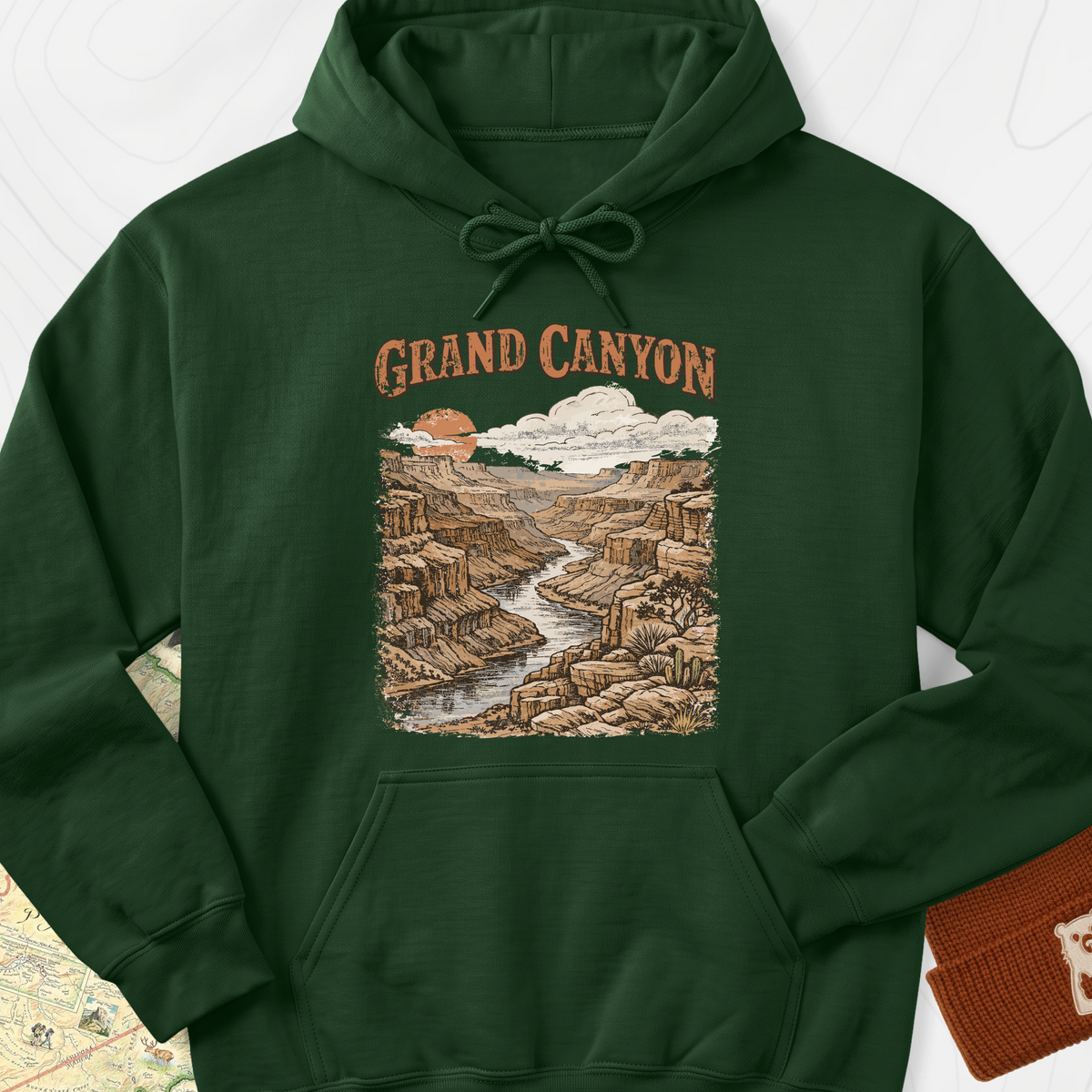 Grand Canyon Hoodie - Forest Green