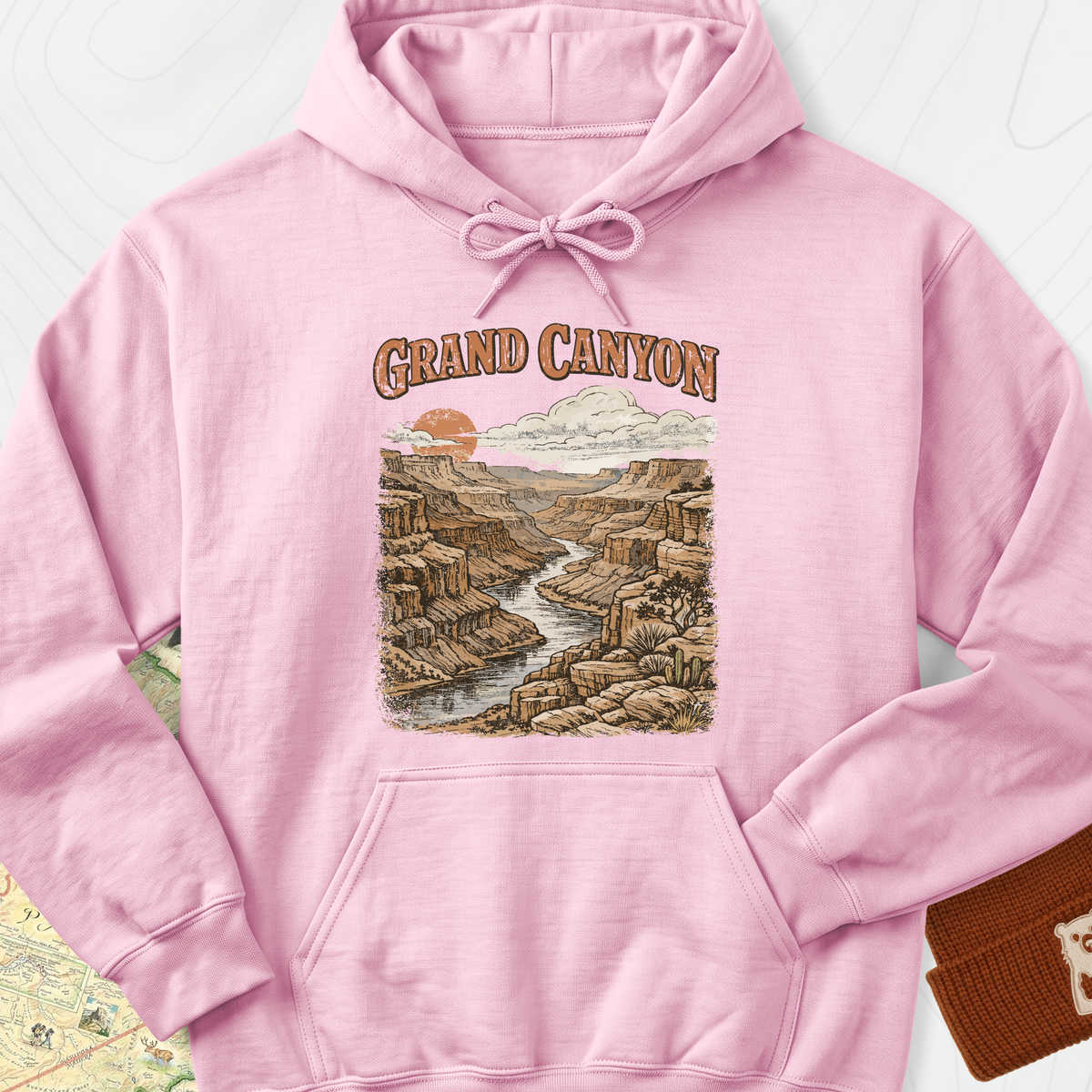 Grand Canyon Hoodie - Light Pink