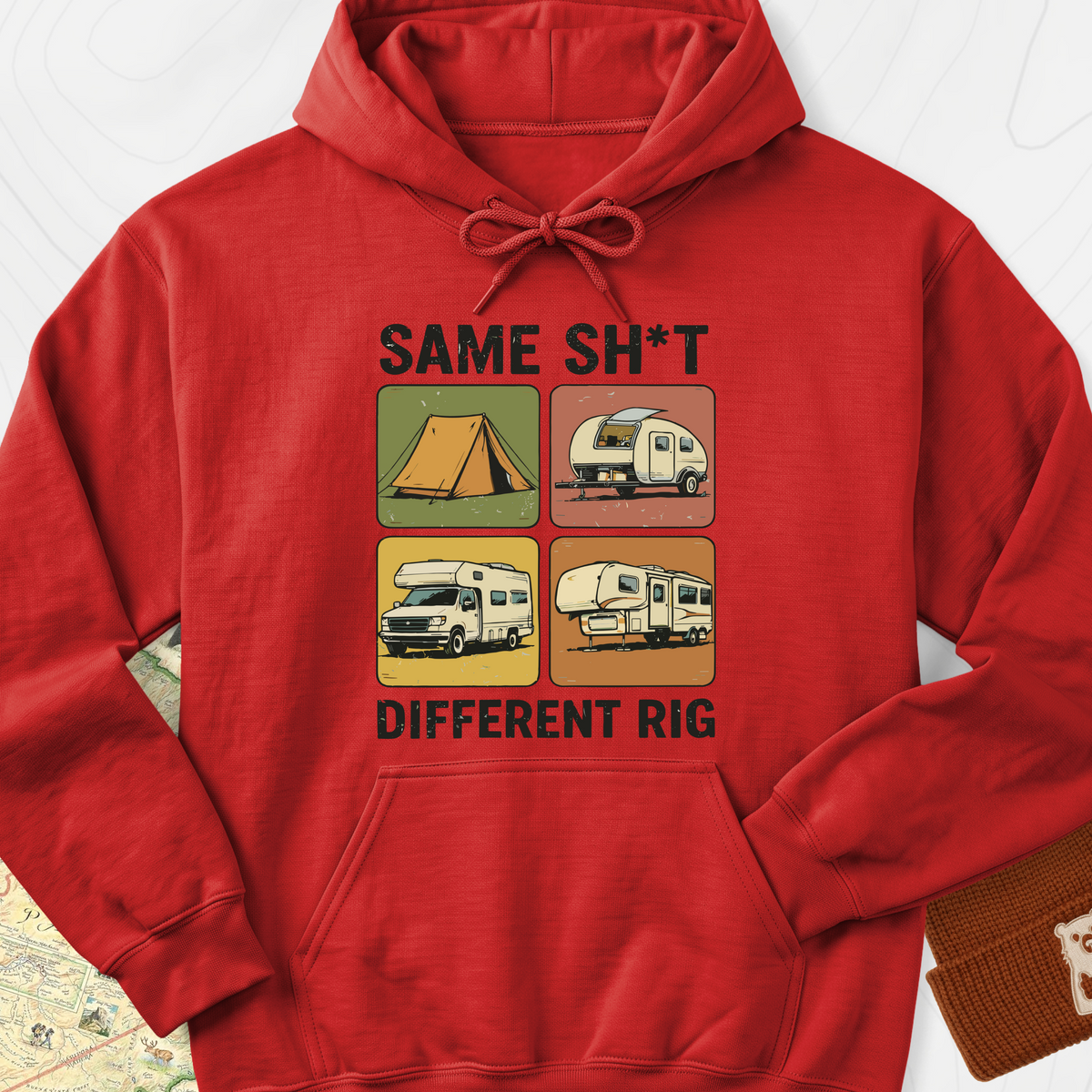 Same Sh*t, Different Rig Hoodie - Red