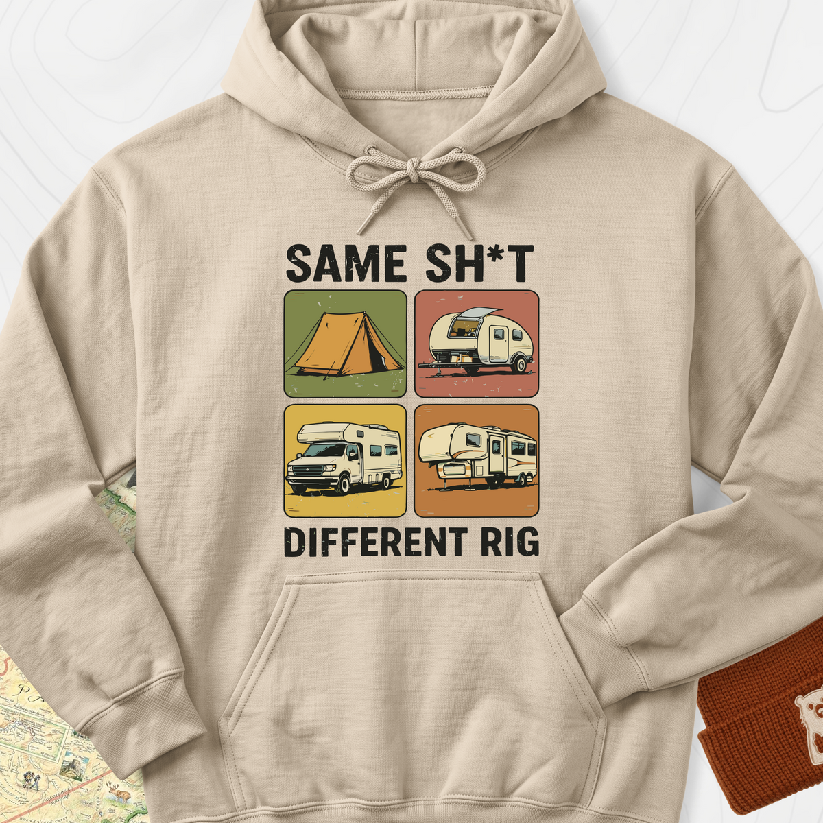 Same Sh*t, Different Rig Hoodie - Sand