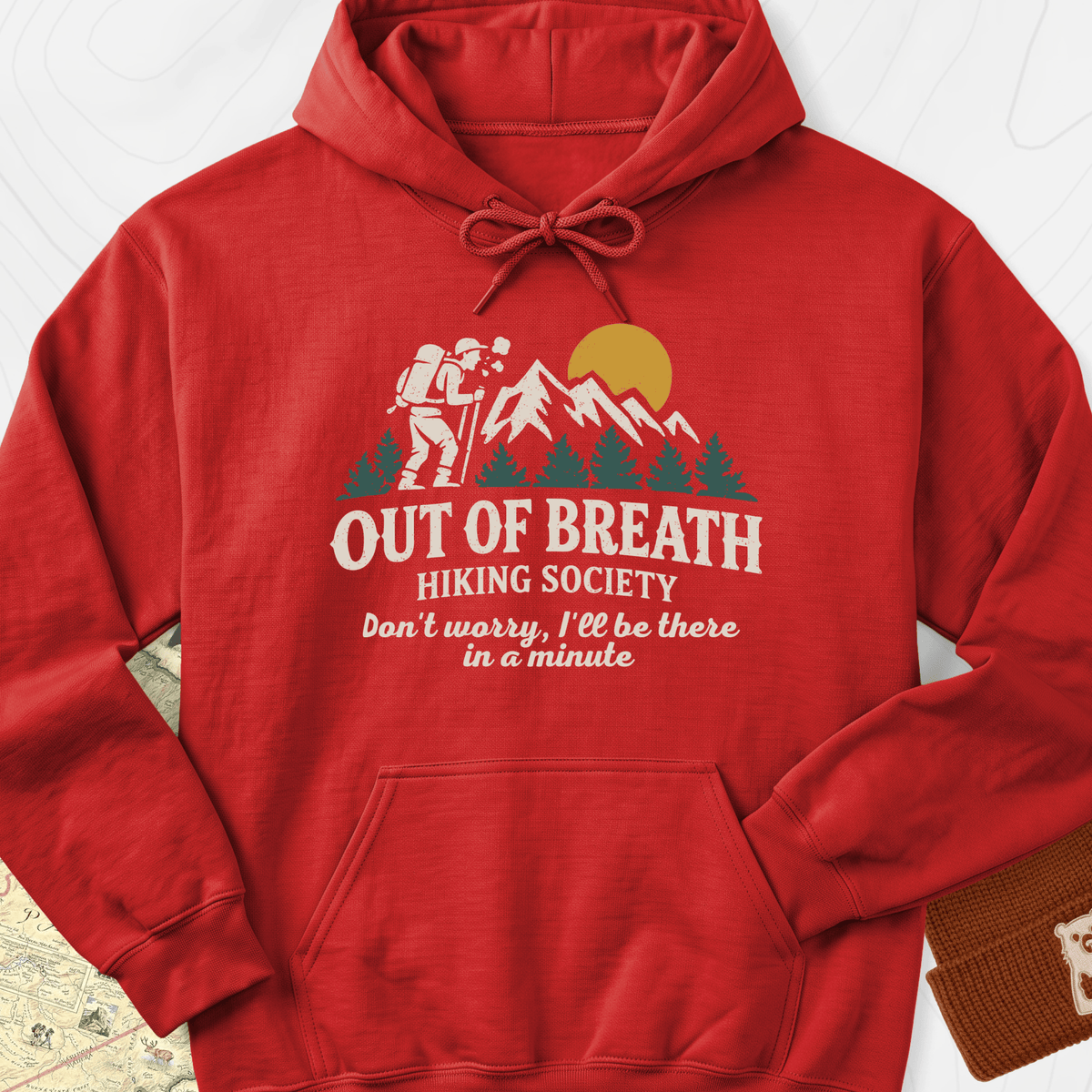 Out of Breath Hoodie - Red