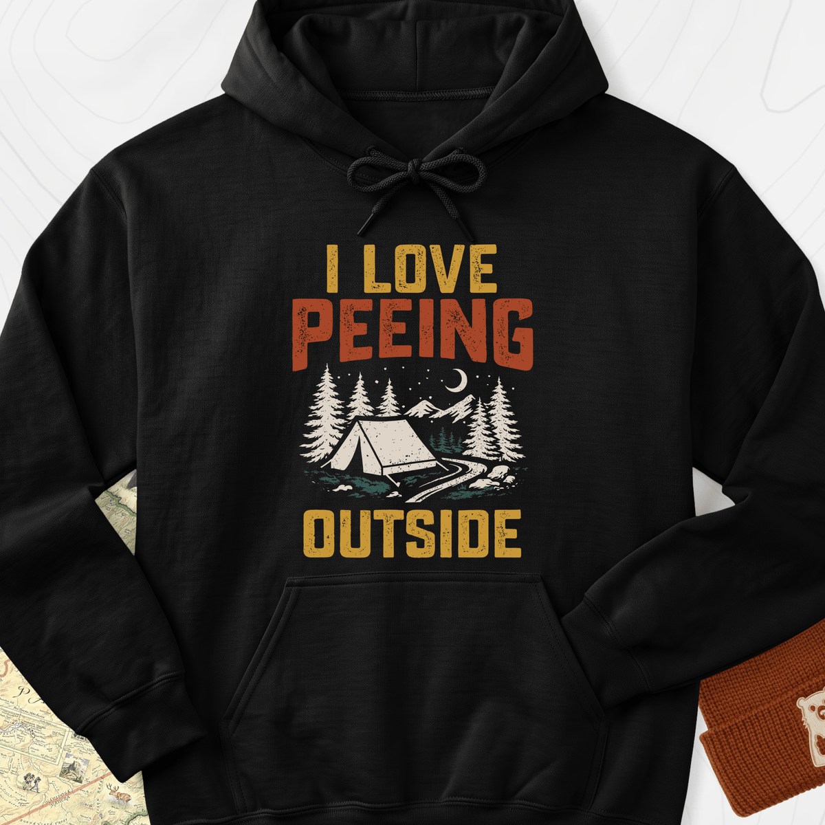 Peeing Outside Hoodie - Black