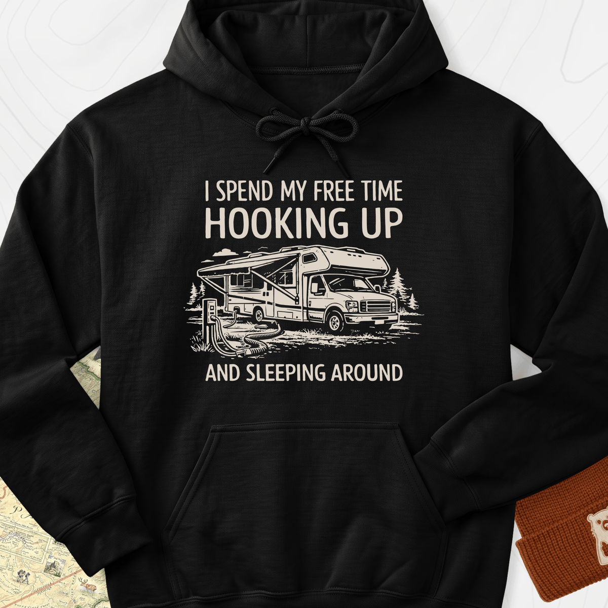 Sleeping Around Hoodie - Black