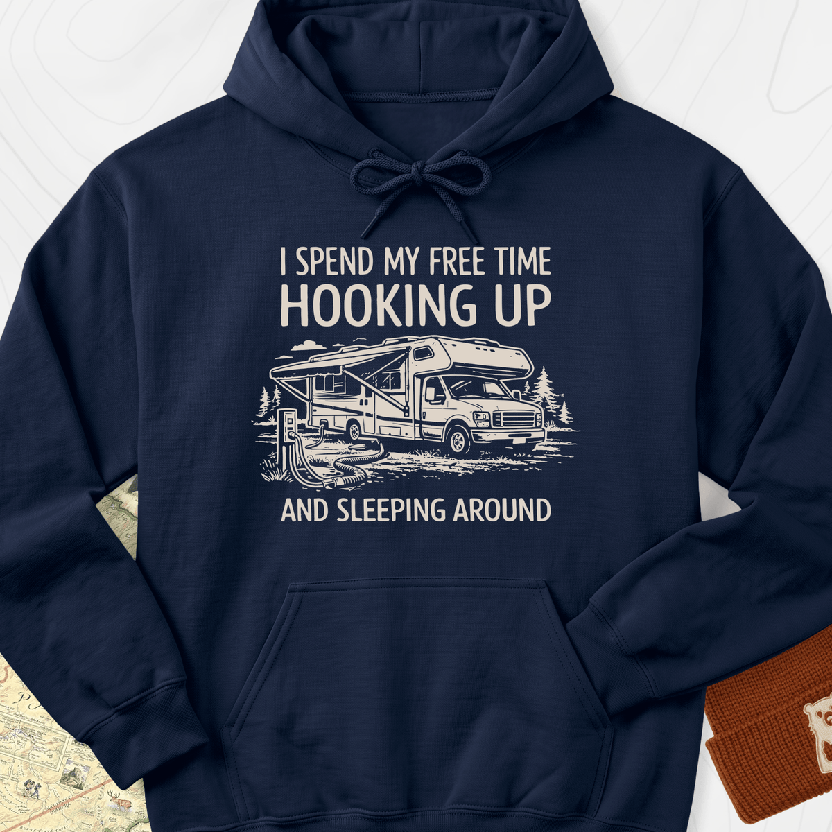 Sleeping Around Hoodie - Navy