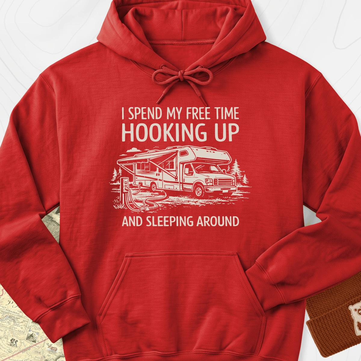 Sleeping Around Hoodie - Red