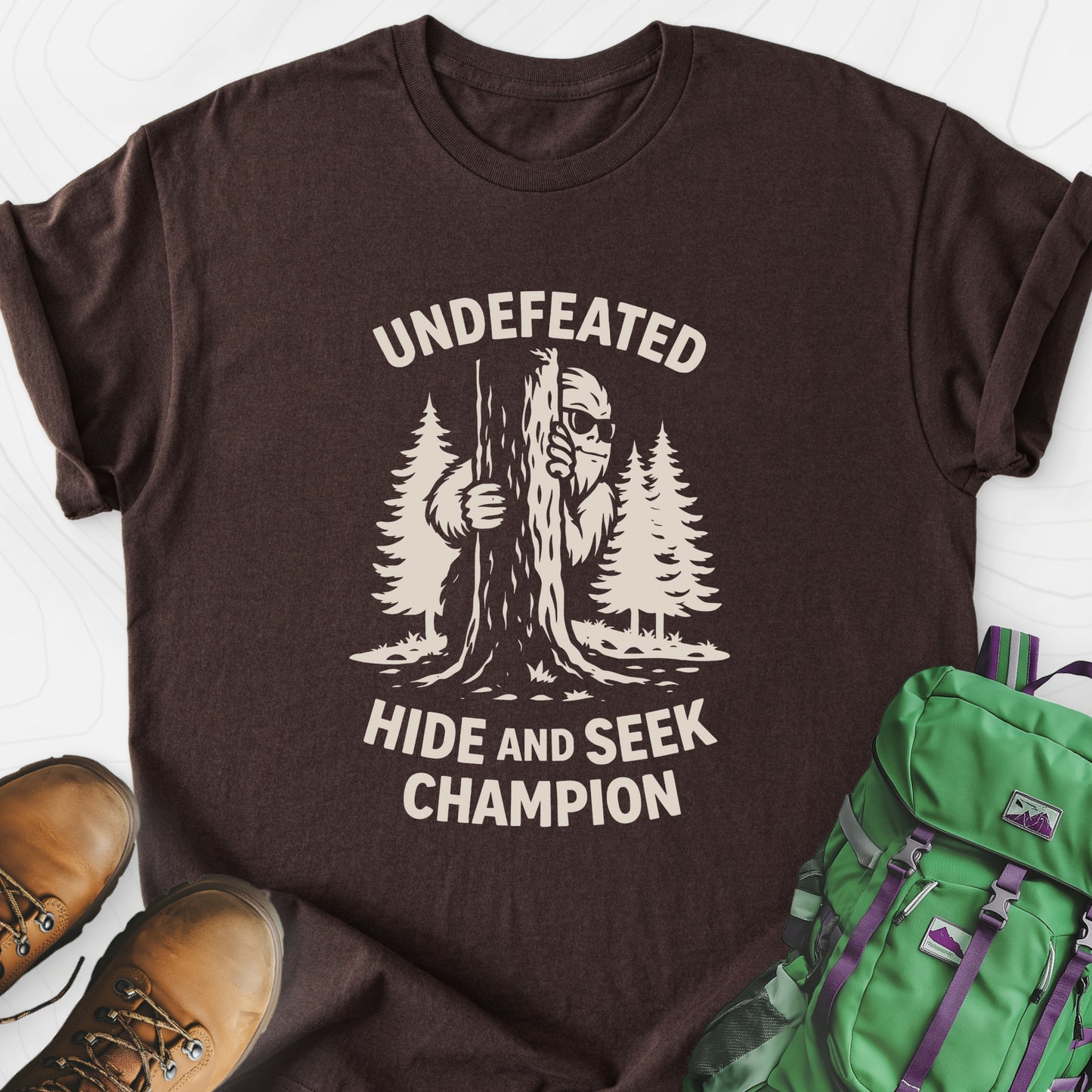 Hide and Seek Champion Dark Chocolate front print lightweight T-shirt