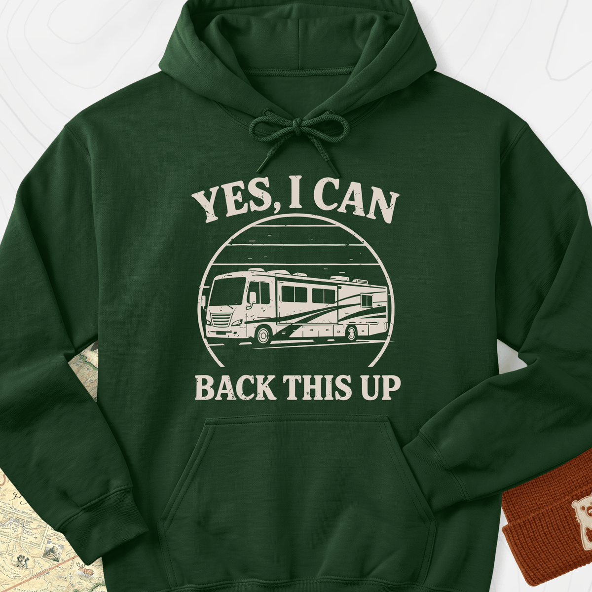 I Can Back This Up Hoodie - Forest Green