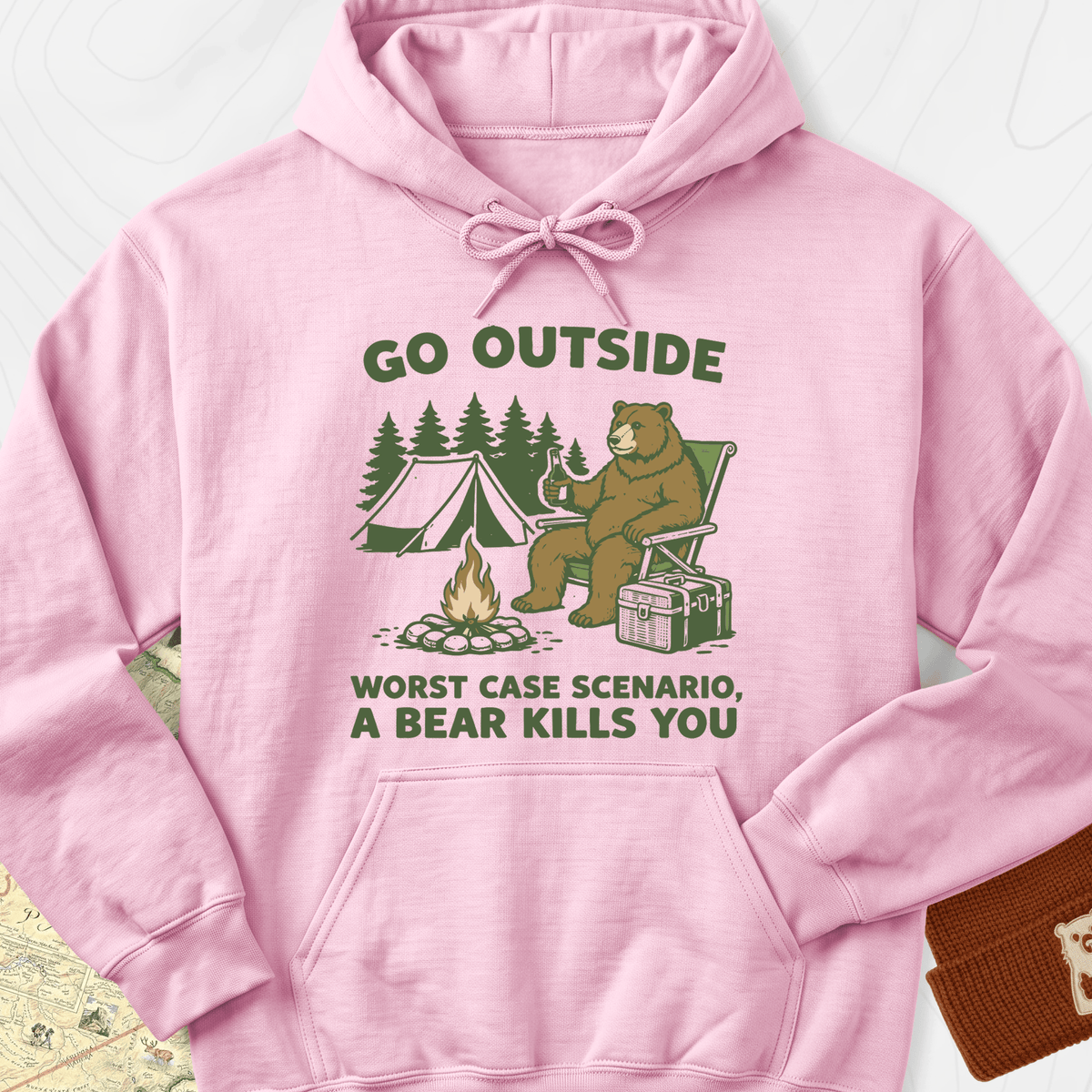 Worst Case Scenario Hoodie - Light Pink