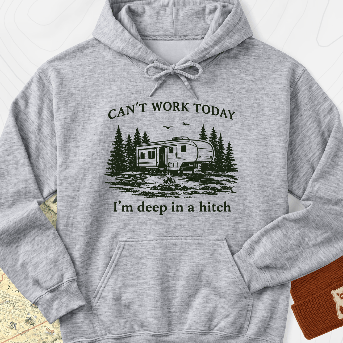 Deep In a Hitch Hoodie - Sport Grey
