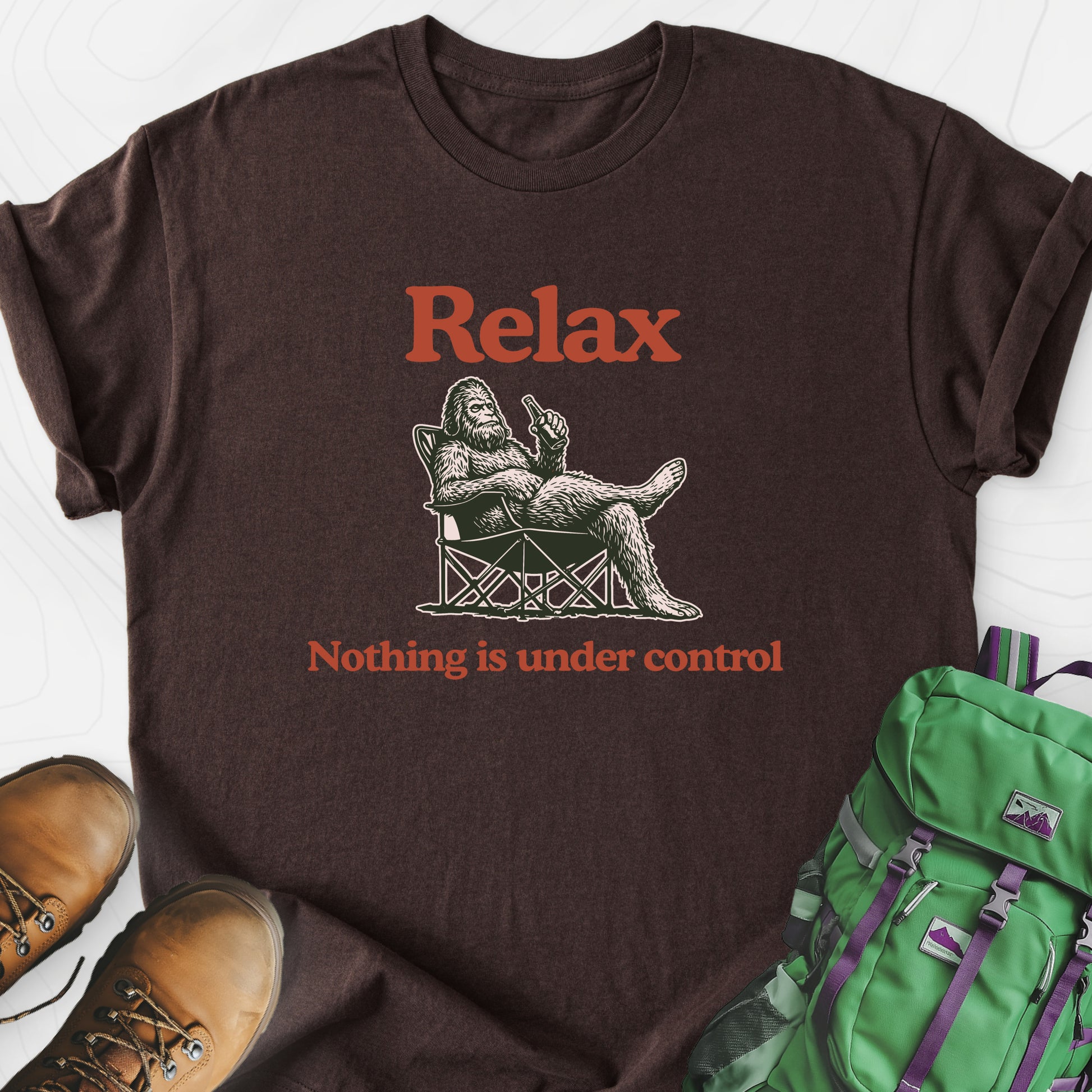 Relax... Dark Chocolate front print lightweight T-shirt