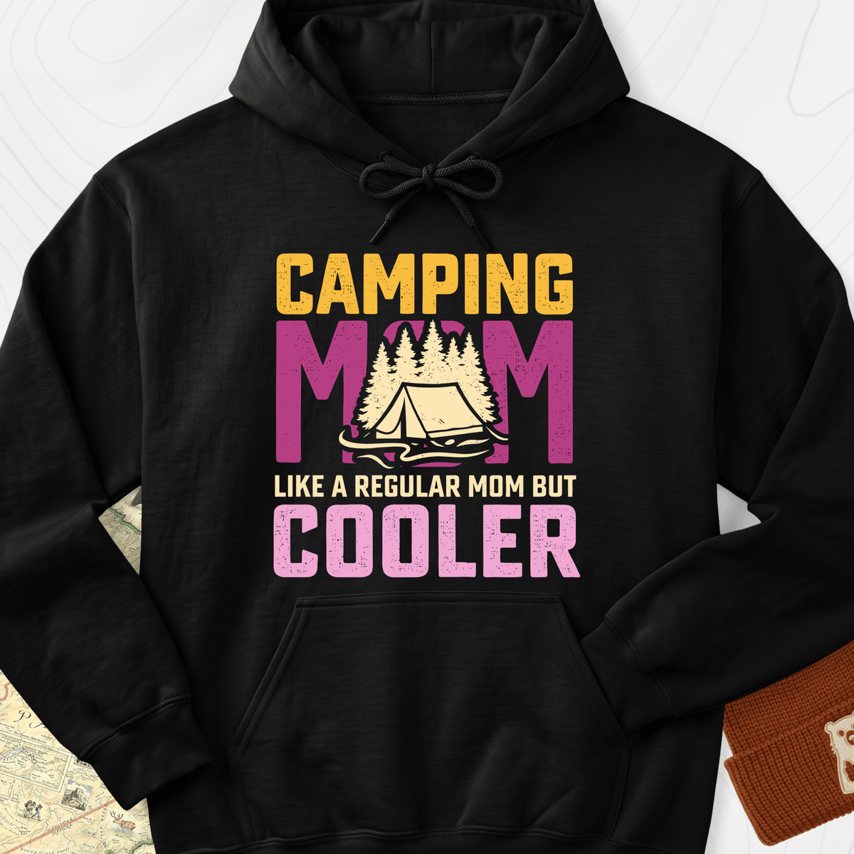 Camping Mom Hoodie - Black