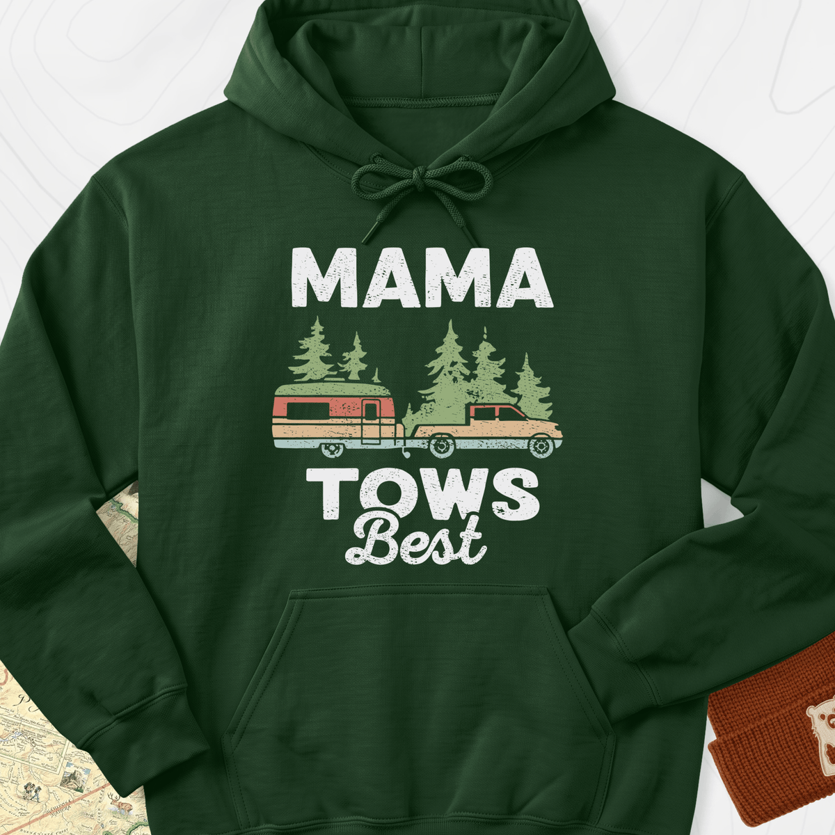 Mama Tows Best Hoodie - Forest Green