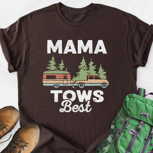 Mama Tows Best Dark Chocolate front print lightweight T-shirt