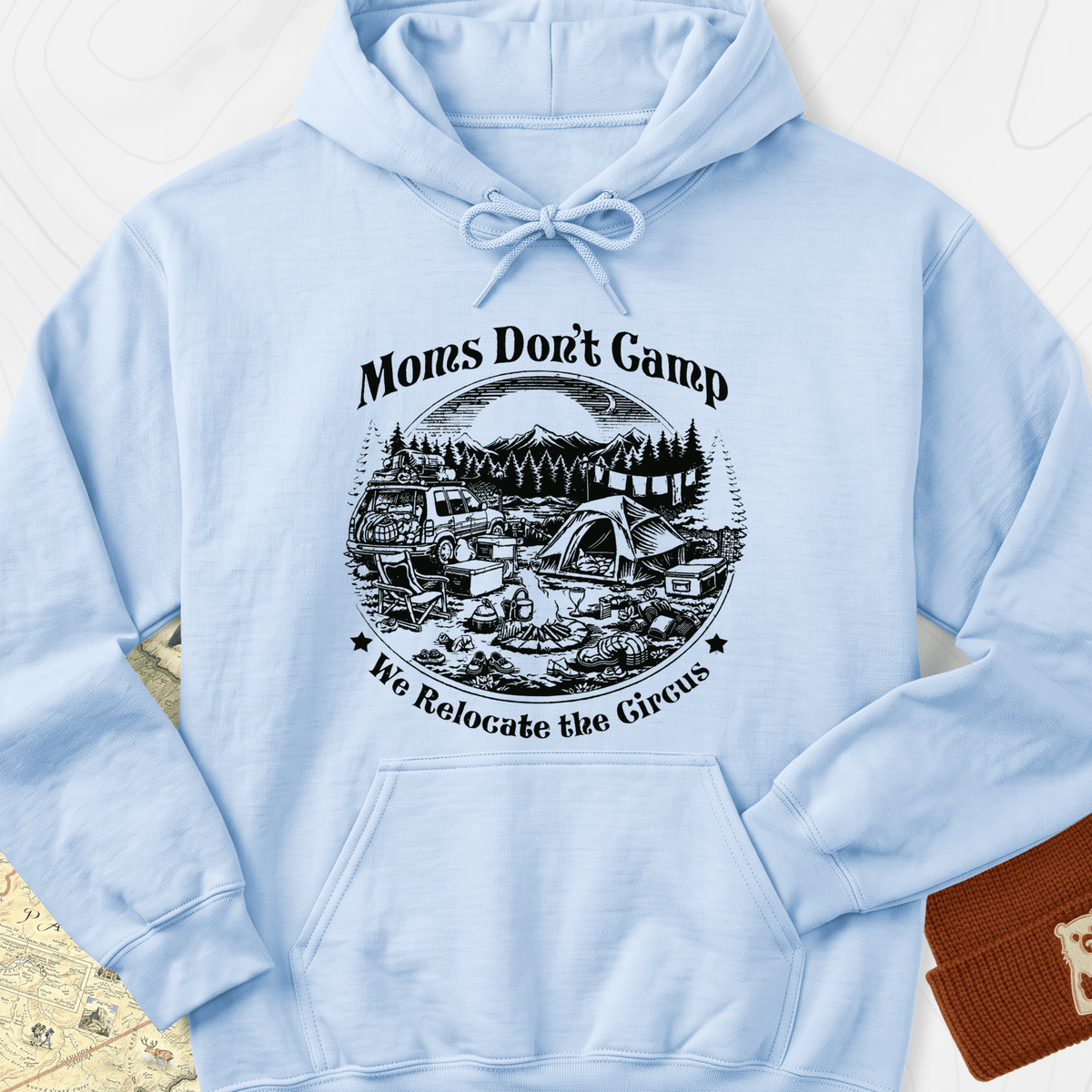 Relocate the Circus Hoodie - Light Blue