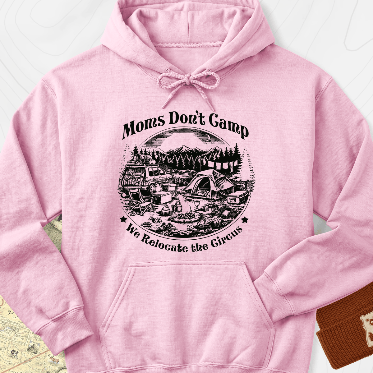 Relocate the Circus Hoodie - Light Pink