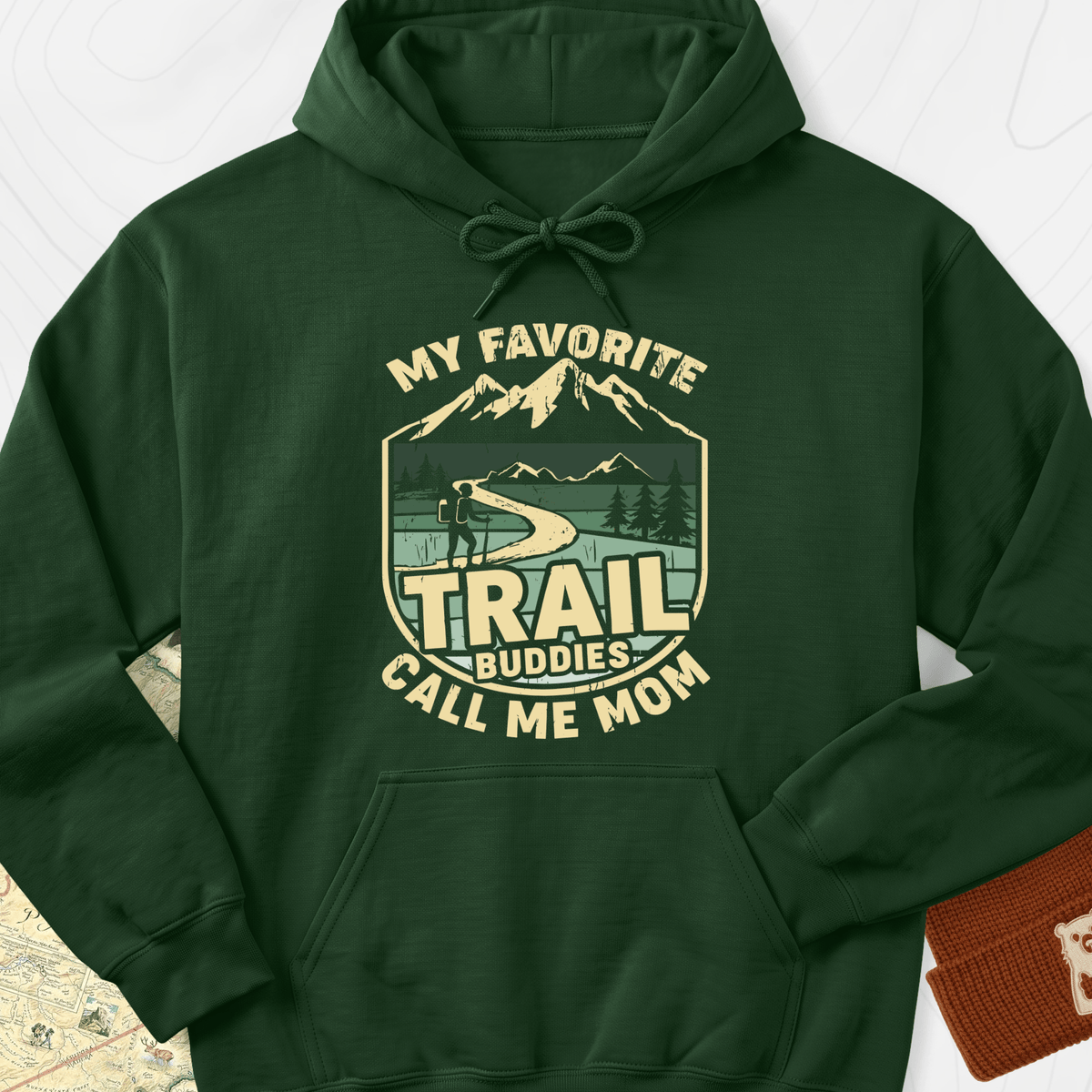 Trail Buddies Hoodie - Forest Green