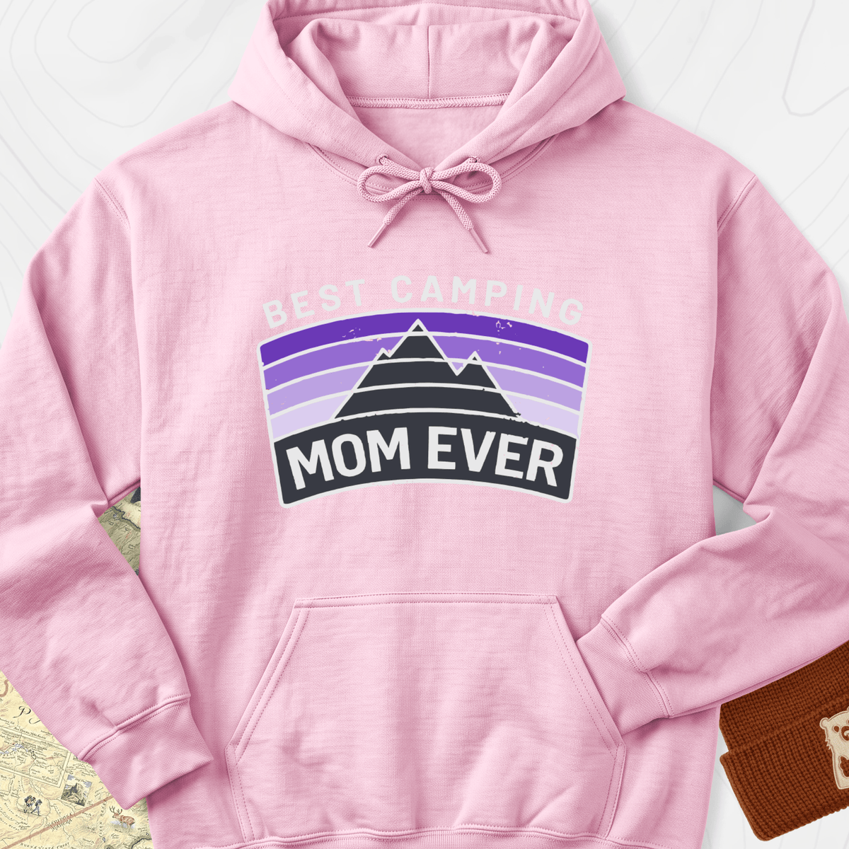 Best Camping Mom Hoodie - Light Pink