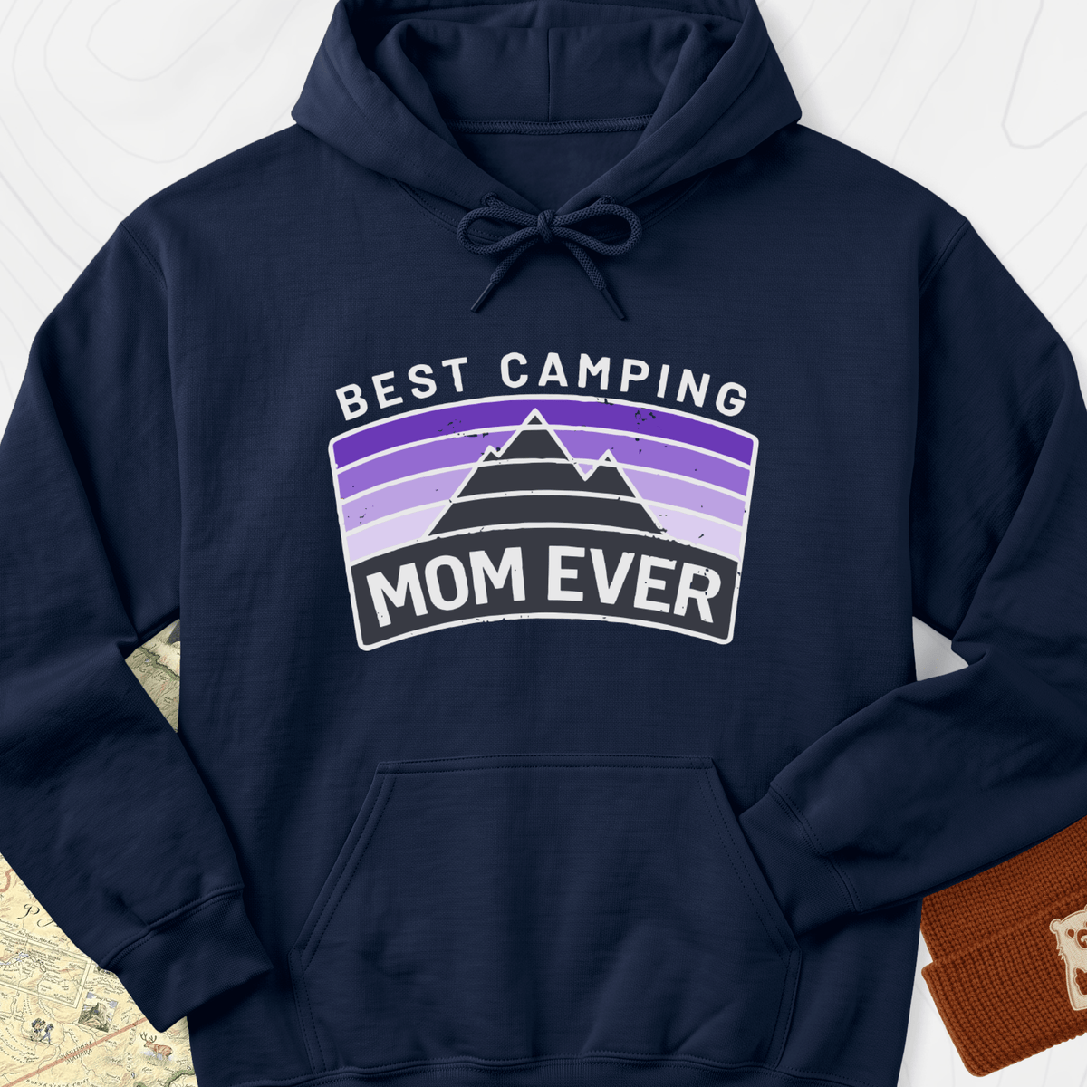 Best Camping Mom Hoodie - Navy