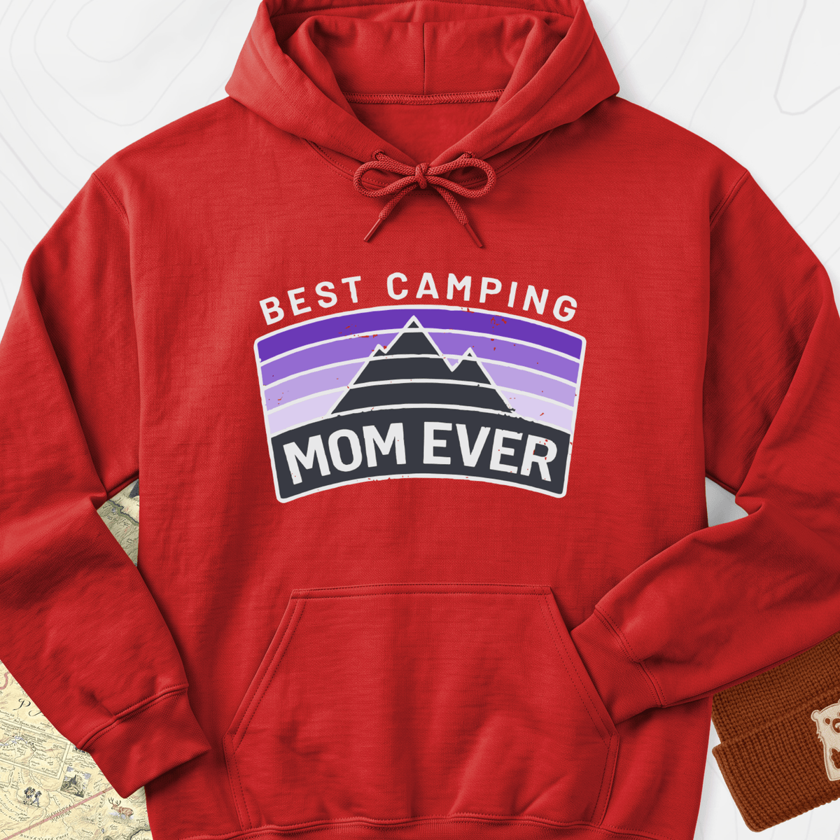Best Camping Mom Hoodie - Red