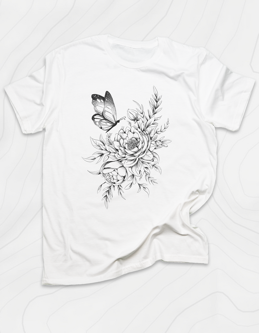 Floral Butterfly T-Shirt