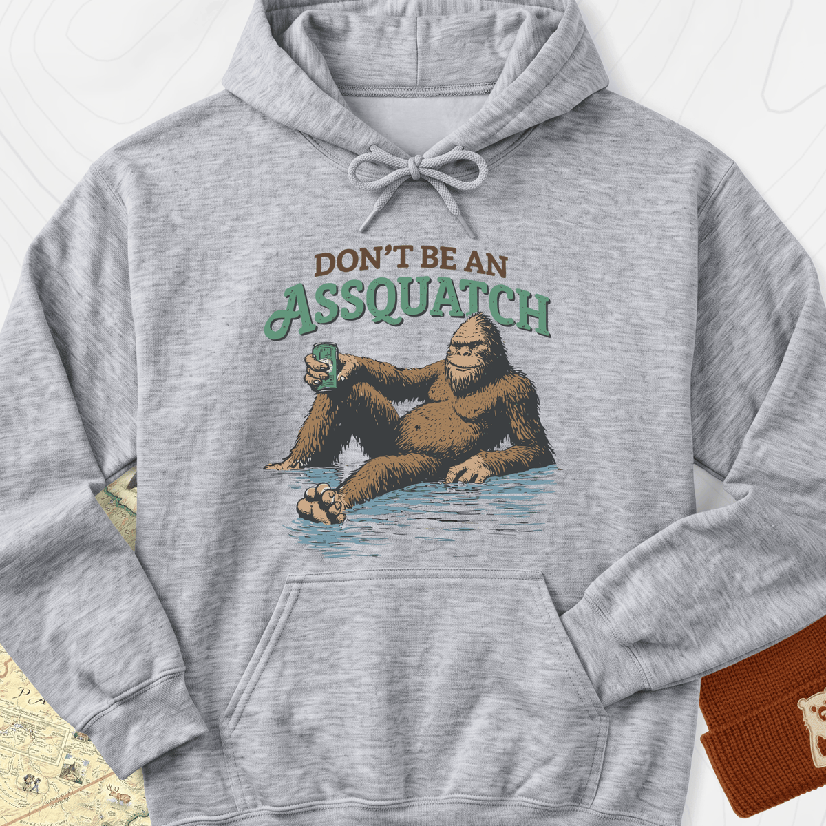 Don't Be an Assquatch Hoodie - Sport Grey