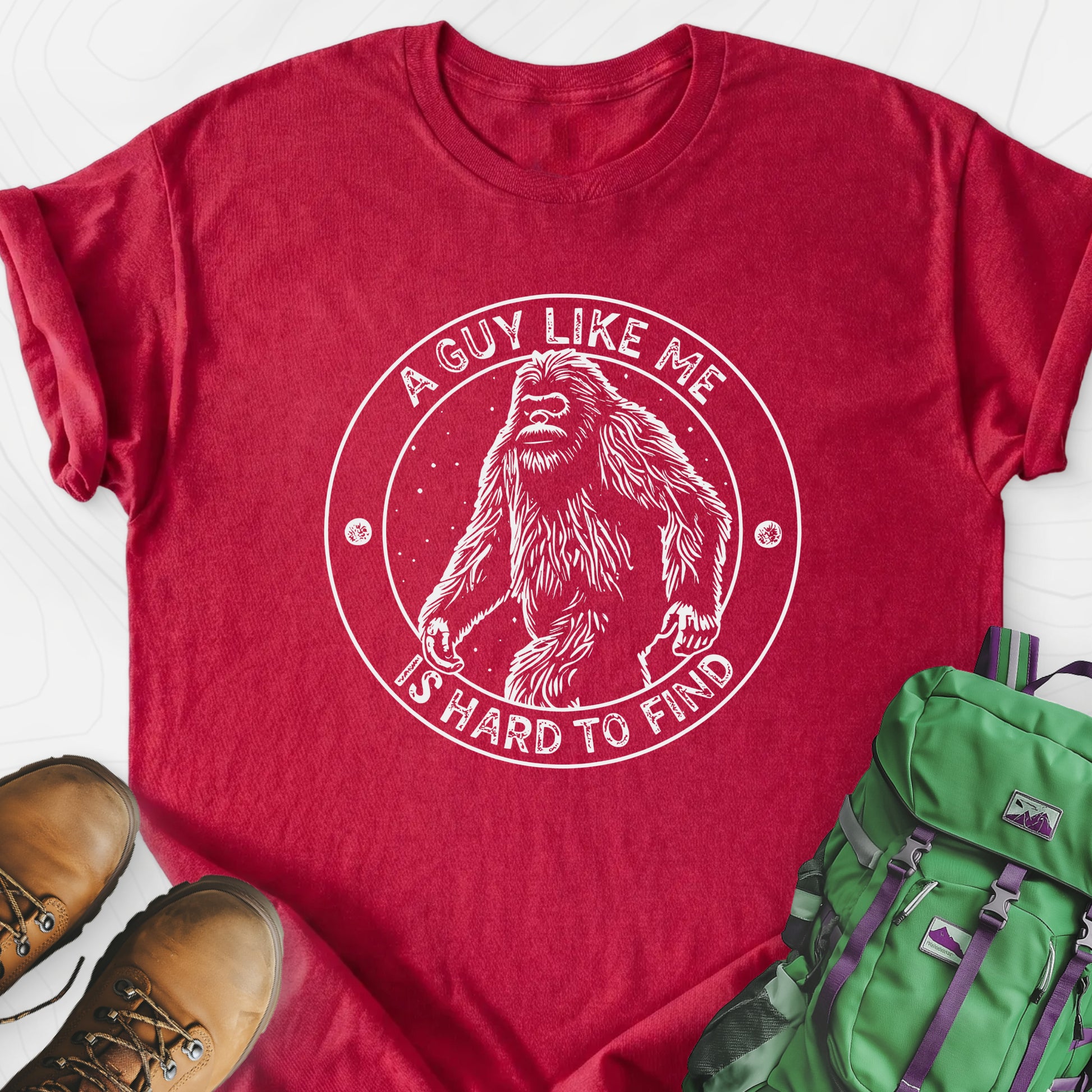 Hard to Find Heather Red front print lightweight T-shirt