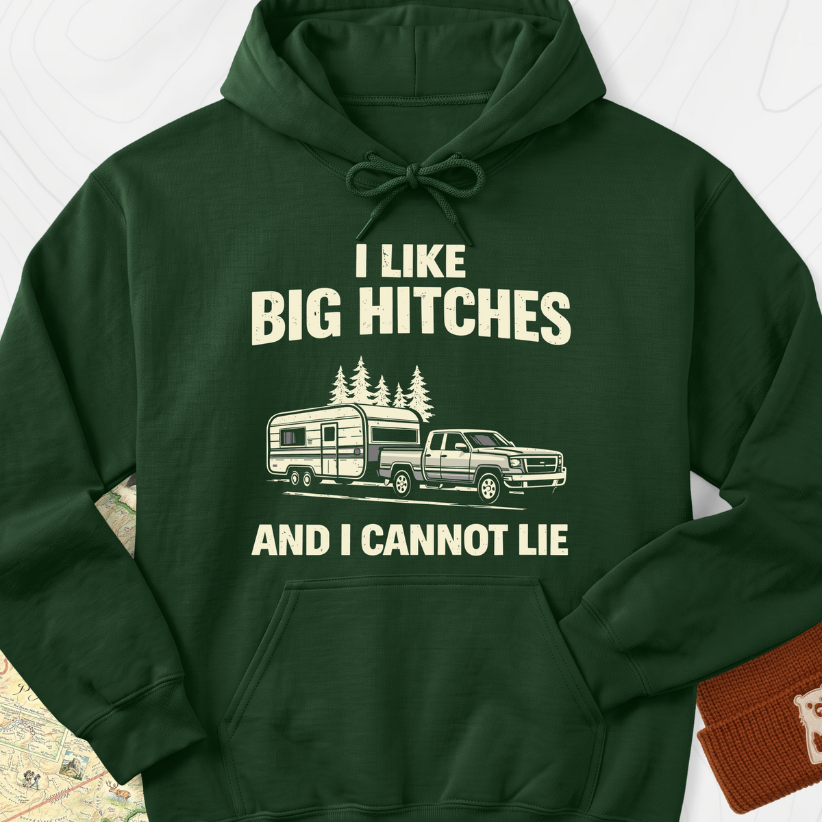 Big Hitches Hoodie - Forest Green