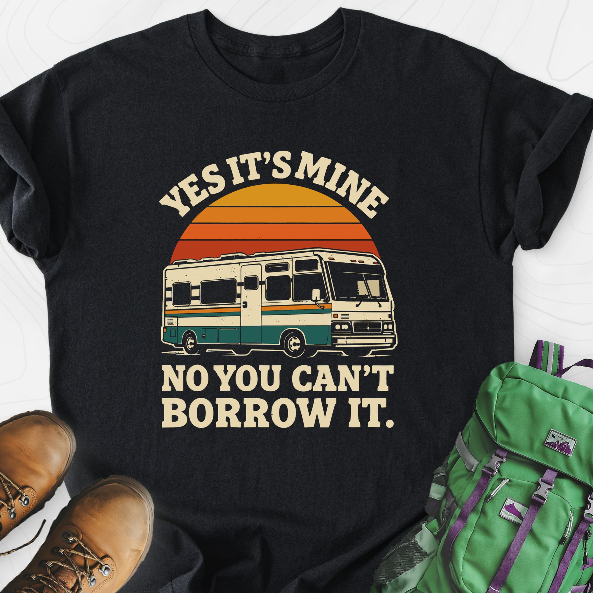 Can’t Borrow It Black front print lightweight T-shirt