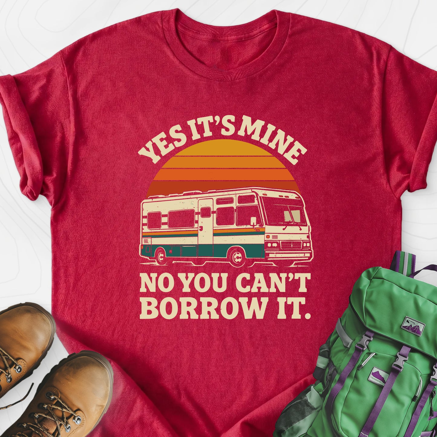 Can’t Borrow It Heather Red front print lightweight T-shirt