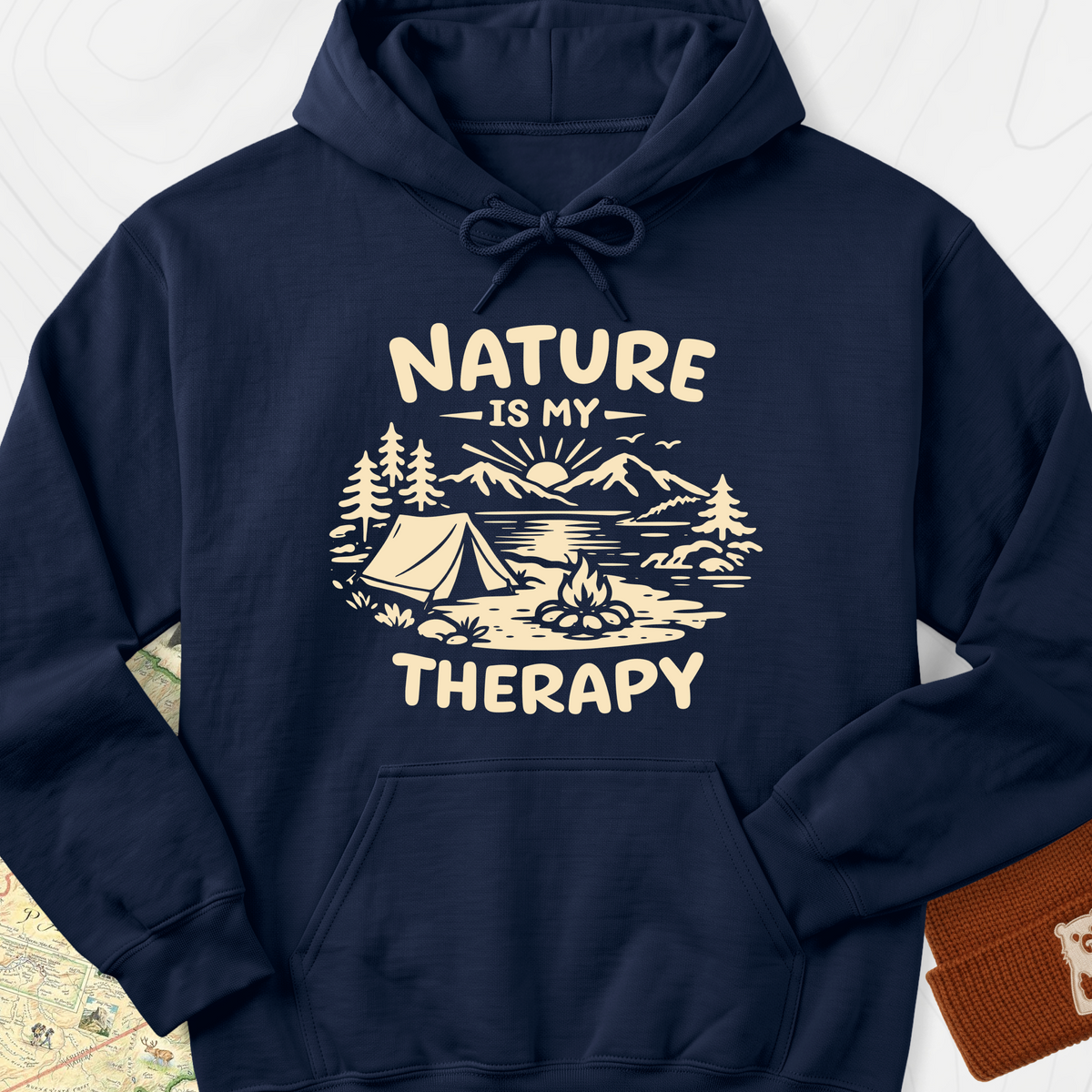 Nature Therapy Hoodie - Navy