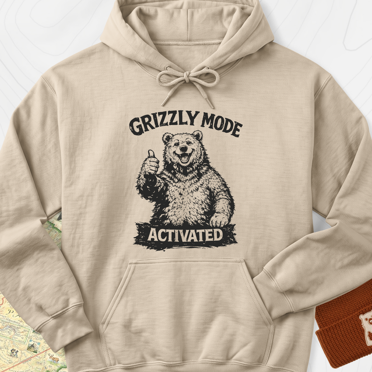 Grizzly Mode Hoodie - Sand