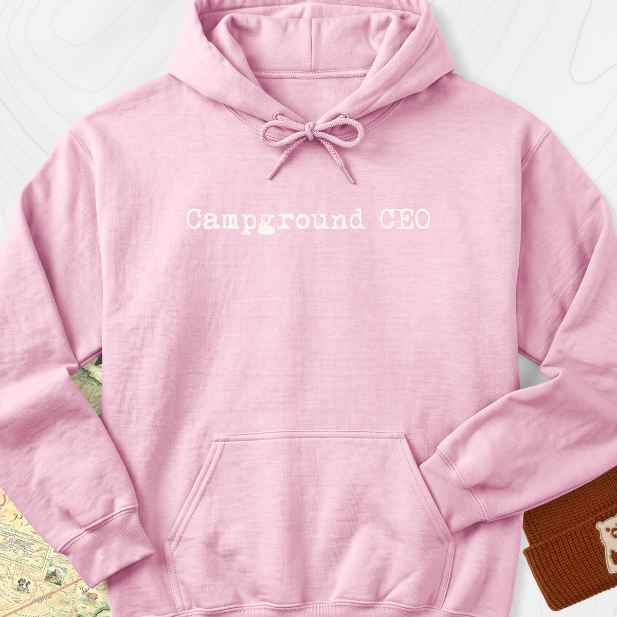 Campground CEO Hoodie - Light Pink