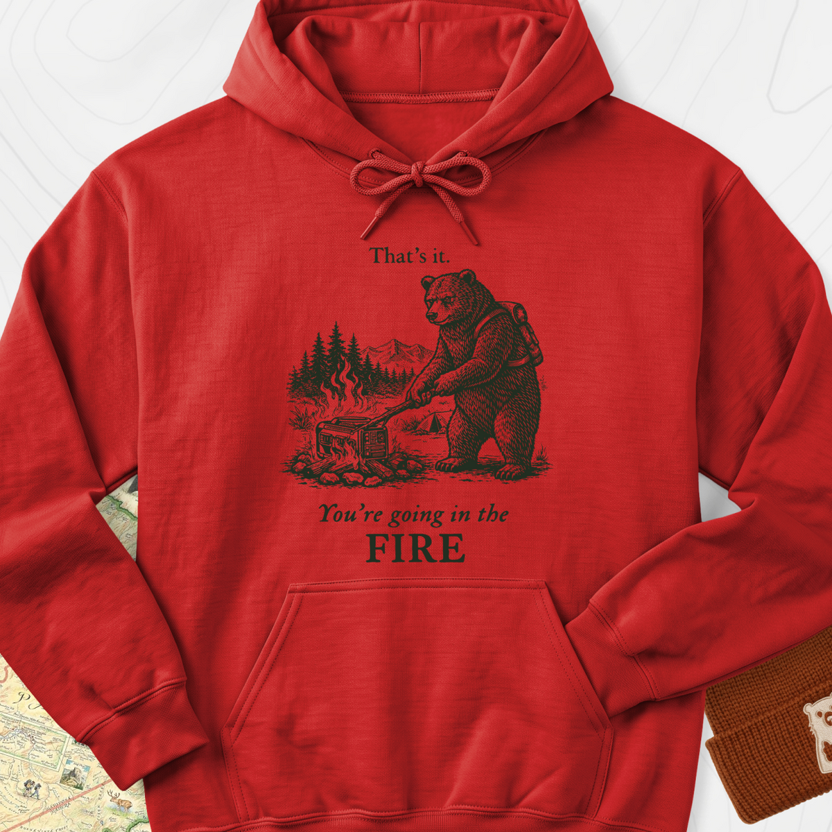 Generator in the Fire Hoodie - Red