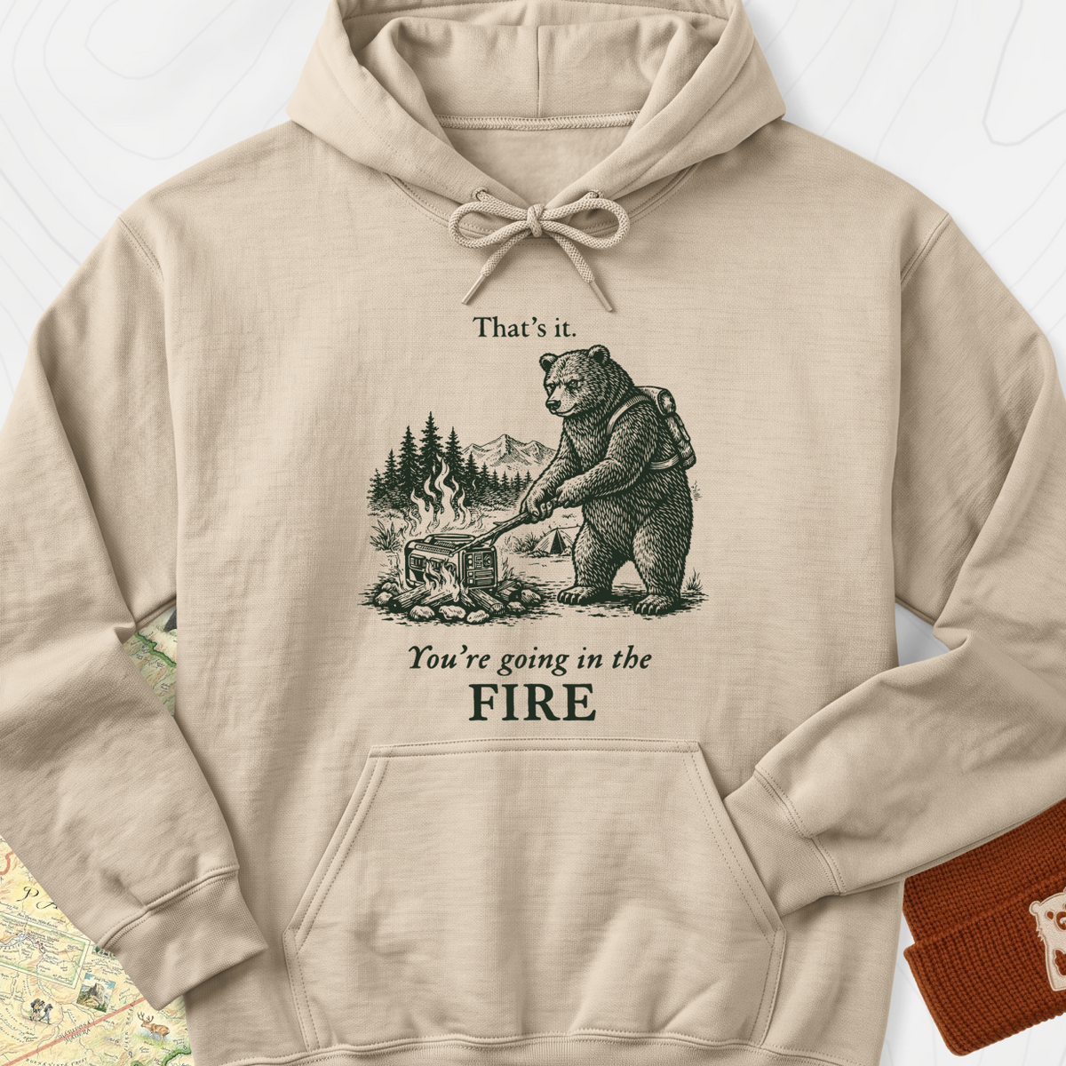 Generator in the Fire Hoodie - Sand