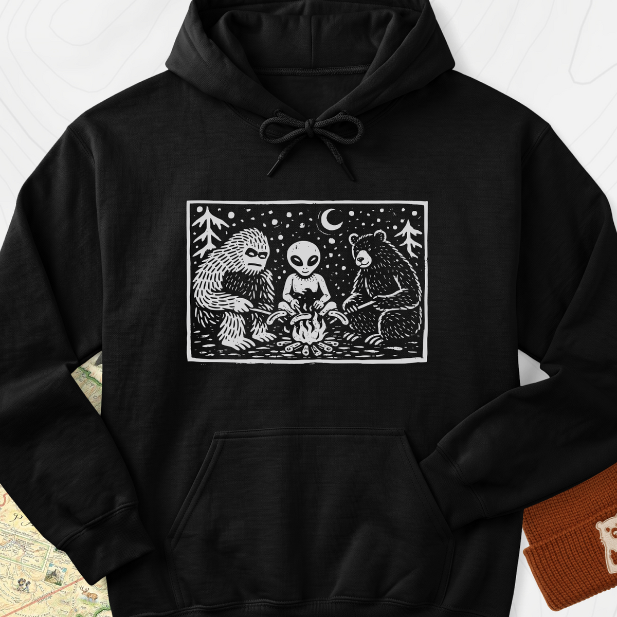 Campfire Legends Hoodie - Black