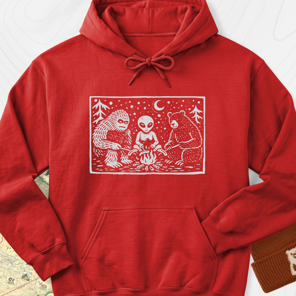 Campfire Legends Hoodie - Red