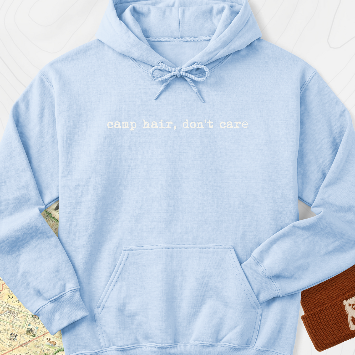 Campground Queen Hoodie - Light Blue